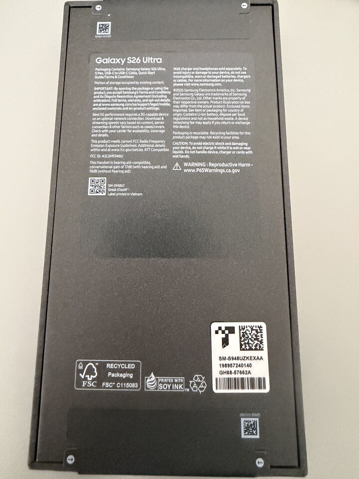 s26 울트라 512gb 블랙 새거 판매합니다 썸네일 2
