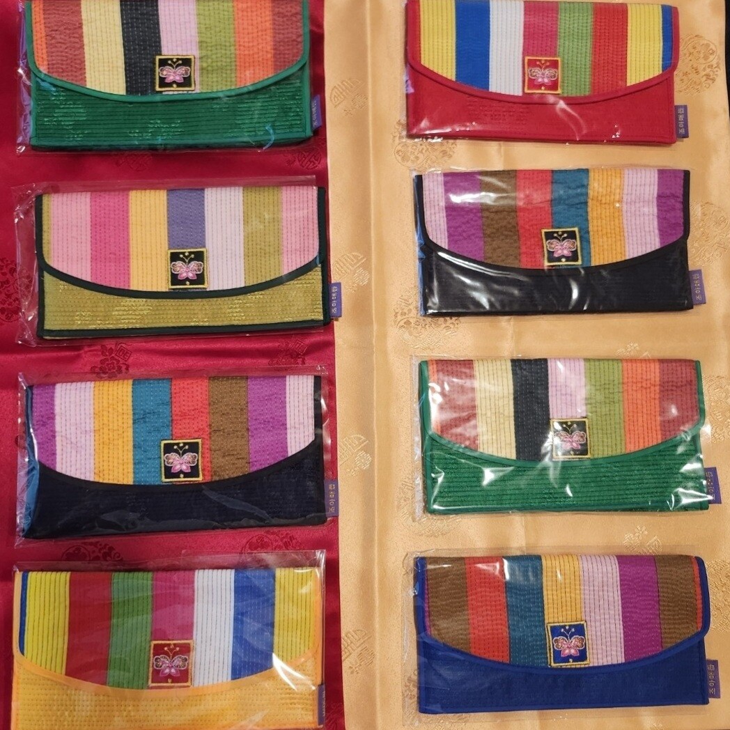 한국산 전통 누비 장지갑(선물용) 썸네일 4