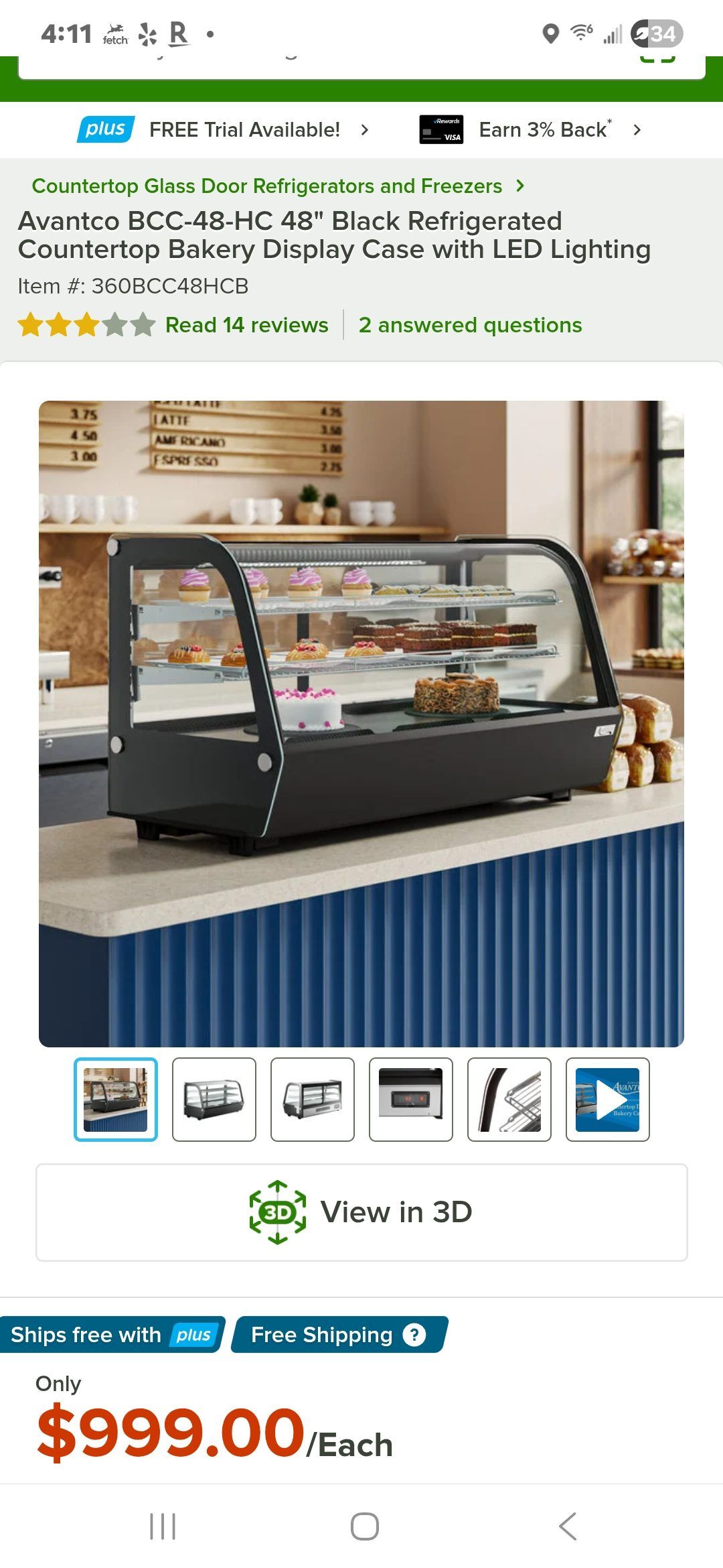 Tabletop Display Refrigerator