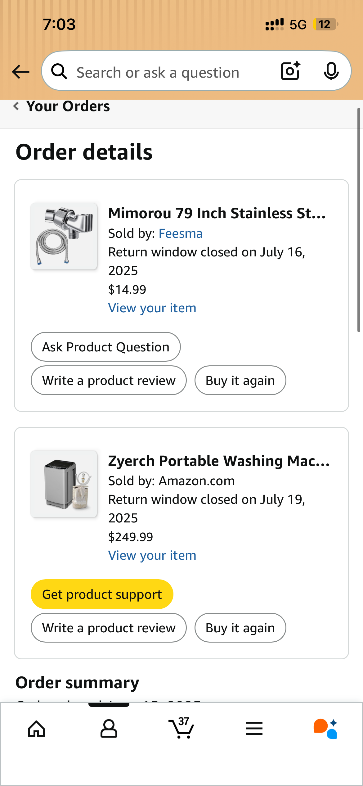 [판매] Zyerch 포터블 세탁기 + 이동식 바퀴 세트 ($130)